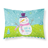 Caroline'S Treasures Christmas Snowman Let It Snow Fabric Standard Pillowcase Vha3017Pillowcase, Multicolor