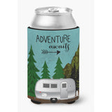 Caroline'S Treasures Airstream Camper Adventure Awaits Can Or Bottle Hugger, Can Hugger, Multicolor