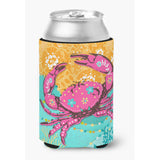 Caroline'S Treasures Coastal Pink Crab Can Or Bottle Hugger Cold-Beverage-Koozies, Cc