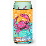 Caroline'S Treasures Coastal Pink Crab Tall Boy Insulator Hugger Cold-Beverage-Koozies, Tbc