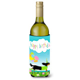 Caroline'S Treasures Happy Birthday Dachshund Wine Bottle Insulator Hugger Cold-Beverage-Koozies, Literk, Multicolor