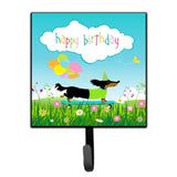 Caroline'S Treasures Happy Birthday Dachshund Leash Or Key Holder, Multicolor