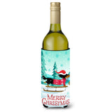 Caroline'S Treasures Merry Christmas Dachshund Wine Bottle Insulator Hugger Cold-Beverage-Koozies, Literk, Multicolor