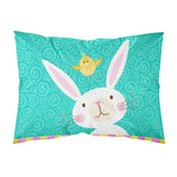 Caroline'S Treasures Happy Easter Rabbit Fabric Standard Pillowcase, Multicolor