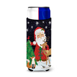 Caroline'S Treasures Santa Claus Christmas Michelob Ultra Hugger For Slim Cans Cold-Beverage-Koozies, Muk, Multicolor