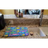 Caroline'S Treasures Little Colorful Fishes Dish-Drying-Mats, 14 X 21, Multicolor