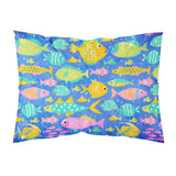 Caroline'S Treasures Little Colorful Fishes Fabric Standard Pillowcase, Multicolor