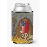 Caroline'S Treasures Patriotic Barn Land Of America Can Or Bottle Hugger Cold-Beverage-Koozies, Cc, Multicolor