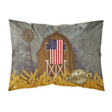 Caroline'S Treasures Patriotic Barn Land Of America Fabric Standard Pillowcase, Multicolor