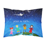 Caroline'S Treasures Peace On Earth Fabric Standard Pillowcase, Multicolor