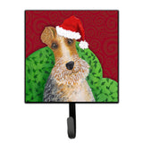 Caroline'S Treasures Wire Fox Terrier Christmas Leash Or Key Holder, Multicolor