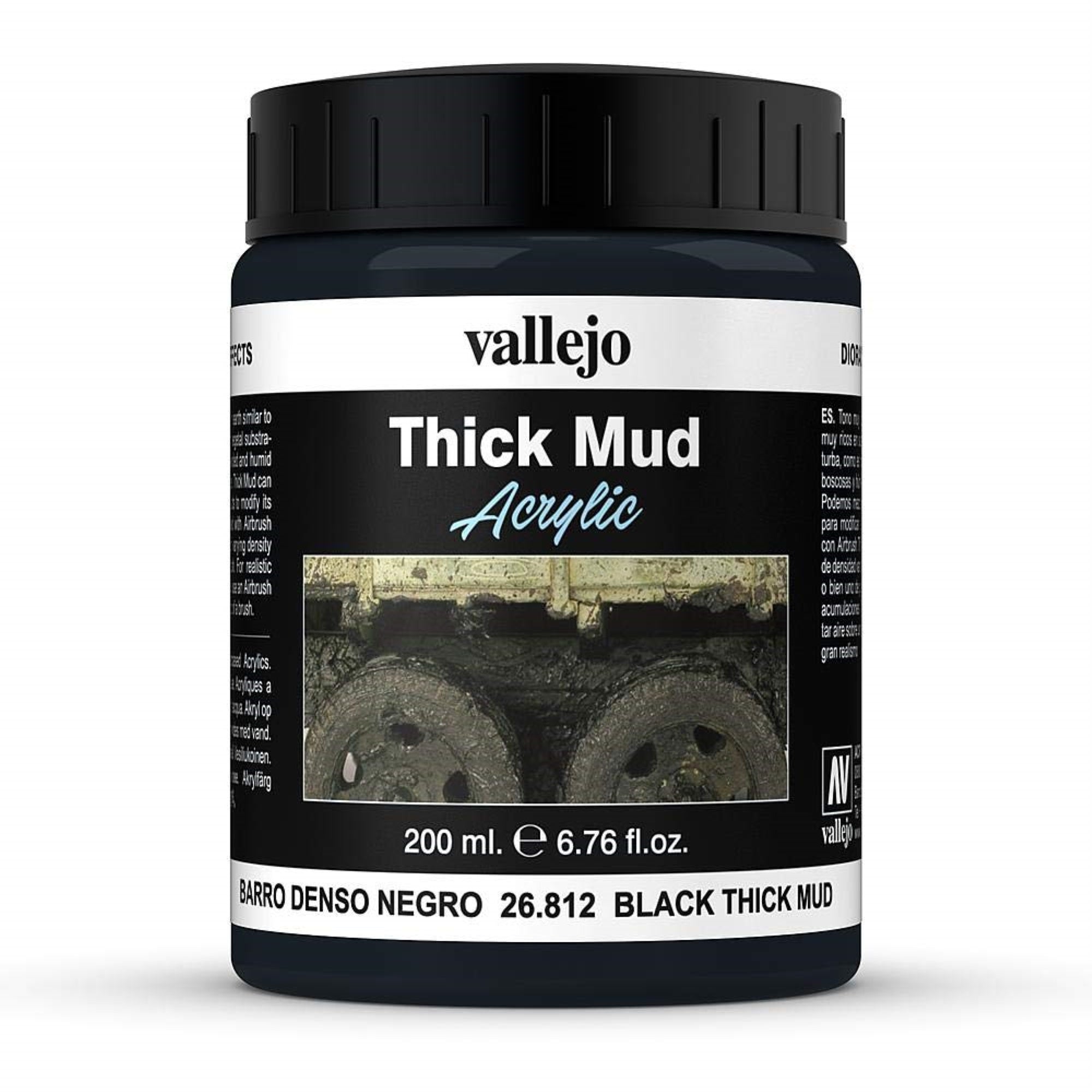 Vallejo Black Thick Mud, 200Ml