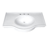 Fauceture VPB1378B Templeton 37 x 22 Ceramic Console Sink Basin, White