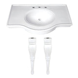 Fauceture VPB1378 Templeton 37 x 22 Ceramic Console Sink, White