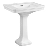 Kingston Brass VPB4308 Porcelain Pedestal Sink, White