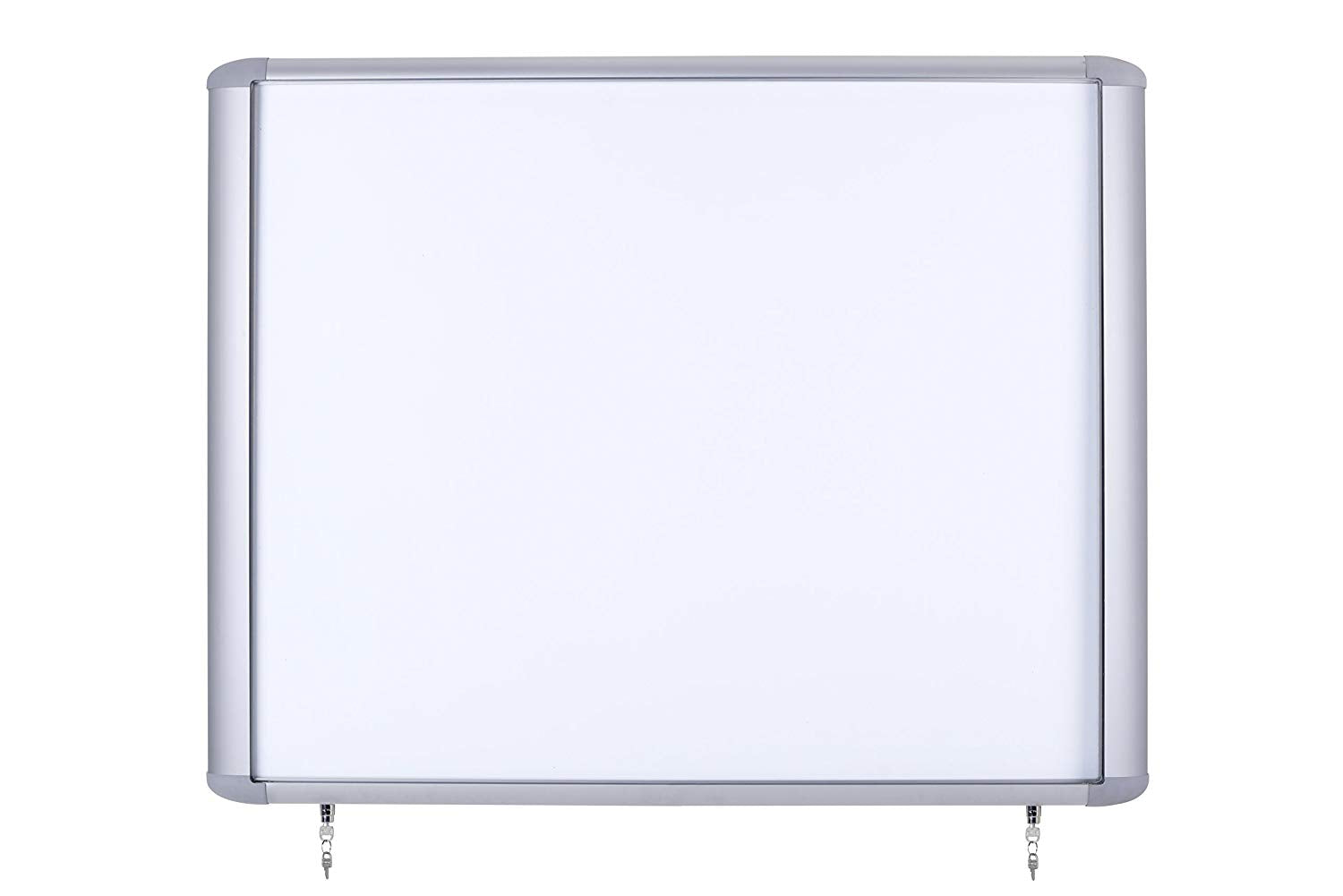 Weather Resistant Outdoor Magnetic Steel Dry-Erase Enclosed Board Cabinet, 47 X 38.3, Aluminum Frame