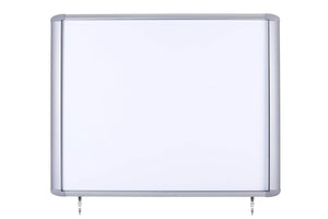 Weather Resistant Outdoor Magnetic Steel Dry-Erase Enclosed Board Cabinet, 47 X 38.3, Aluminum Frame