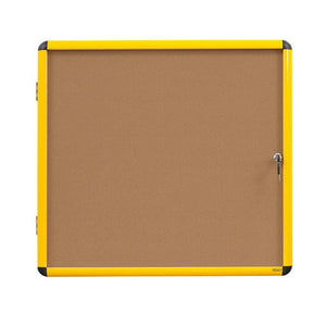 Industrial Cork Bulletin Enclosed Board Cabinet