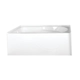 Aqua Eden VTAP603022L 60Inch Acrylic AntiSkid Alcove Tub with Left Hand Drain Hole, White
