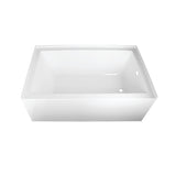 Aqua Eden VTAP603622R 60Inch Acrylic Alcove Tub with Right Hand Drain Hole, White