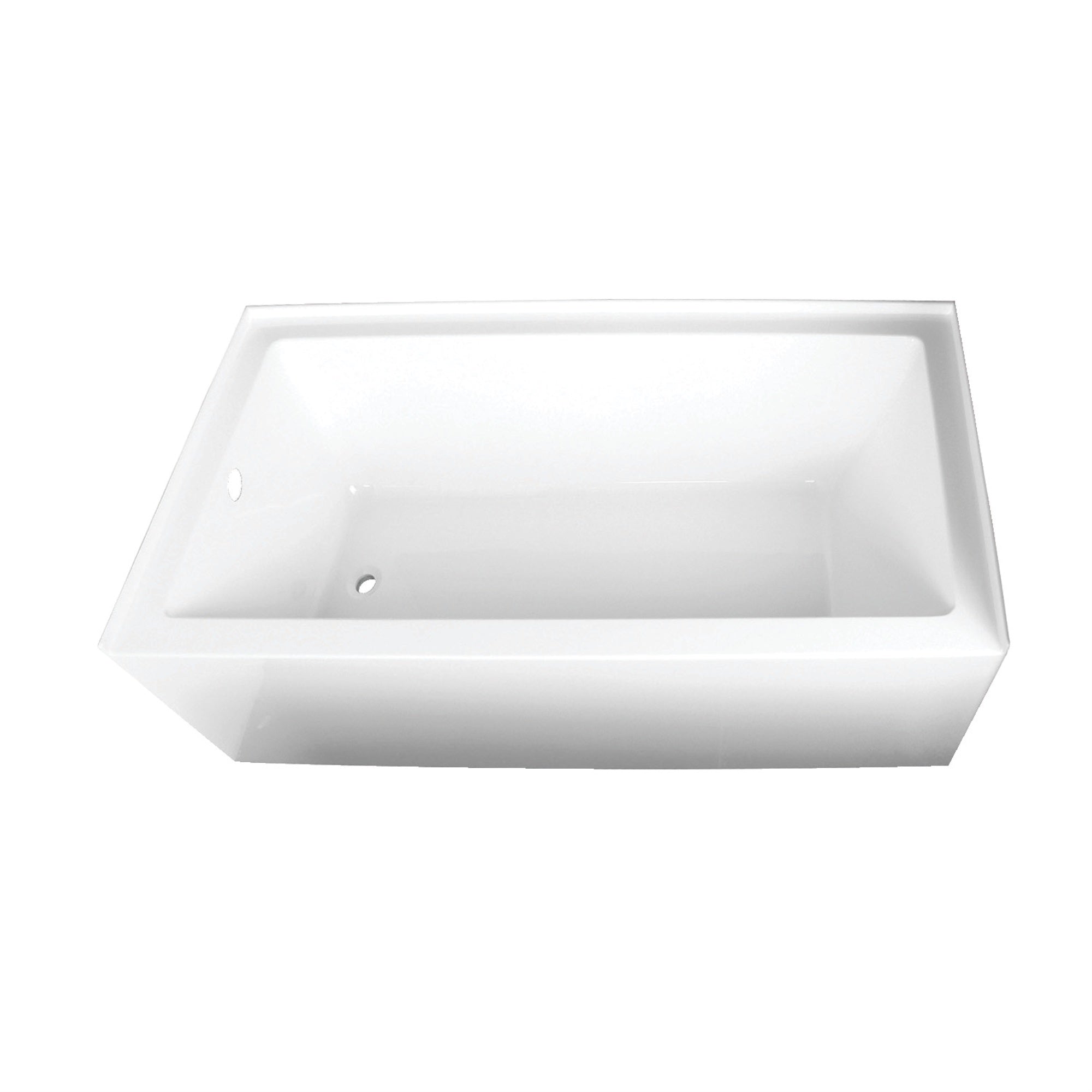 Aqua Eden Vtap663222L 66-Inch Acrylic Alcove Tub With Left Hand Drain Hole, White