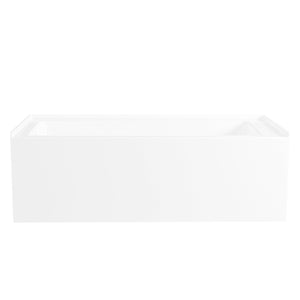 Aqua Eden Vtap663222L 66-Inch Acrylic Alcove Tub With Left Hand Drain Hole, White
