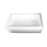 Aqua Eden Vtap663222L 66-Inch Acrylic Alcove Tub With Left Hand Drain Hole, White