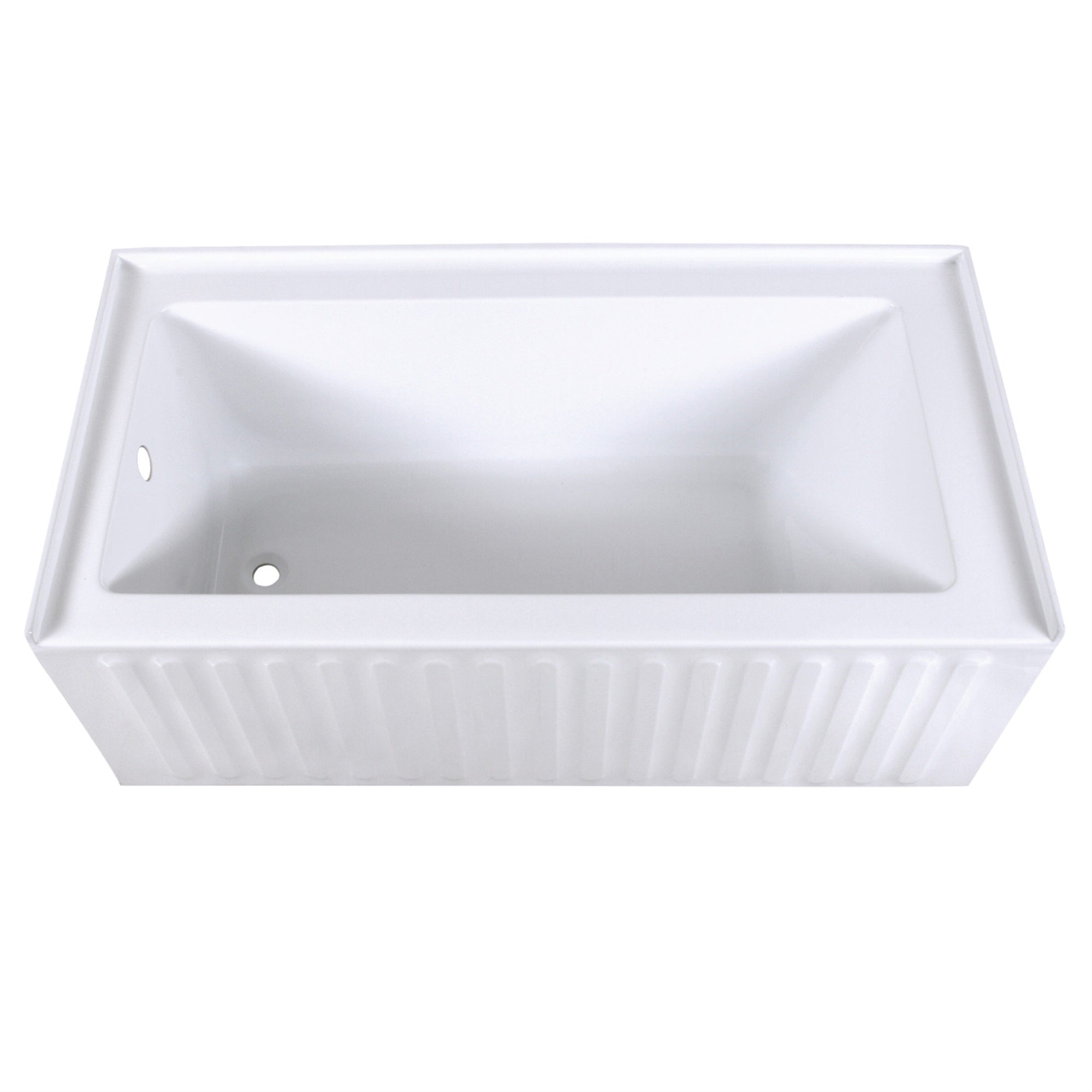 Aqua Eden Vtde603121L 60-Inch Acrylic Alcove Tub With Left Hand Drain Hole, White