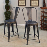 Annette 30 Industrial Barstool Pair