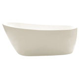 Aqua Eden VTRS592928 59Inch Acrylic Single Slipper Freestanding Tub with Drain, White