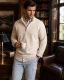 Voey Quarter Zip Sweatshirt - Camel
