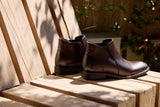 TOTO - W0371 - 2.6 Inches Taller (Rich Espresso Brown) - Soft Supple Genuine Leather Mid-Top Ankle Zipper Boot