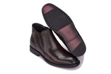 TOTO - W0371 - 2.6 Inches Taller (Rich Espresso Brown) - Soft Supple Genuine Leather Mid-Top Ankle Zipper Boot