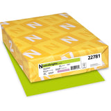 Astrobrights Colored Cardstock Transparent Green Letter 8 1/2 x 11 65 lb Basis Weight Smooth 250 / Pack FSC, Green