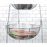 Rsvp International Woven Wire Hanging Basket - Chrome