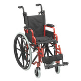 Pediatric Child Kid Size Wallaby Manual Wheelchair (12, Fire Engine Red)
