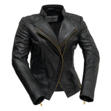 Claire Women's Lambskin Asymmetrical Jacket