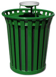 Ergode Wc3600-At-Gn-Vv Outdoor Trash Receptacle With Ash Top, Steel Construction, Graffiti-Resistant, Leveling Feet, Anchor Kit,