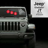 Windshield Defense Kit For Jeep Wrangler or Gladiator