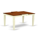 Wet-Bmk-T Weston Rectangular Dining Table With 18 In Butterfly Leaf In Buttermilk And Cherry Finish (Only Tabletop Available)