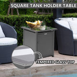 Leisuremod Walbrooke Grey Patio Square Tank Holder
