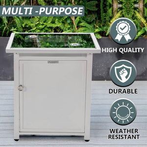 Leisuremod Walbrooke White Patio Square Tank Holder