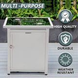 Leisuremod Walbrooke White Patio Square Tank Holder