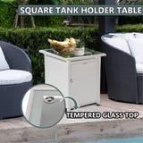 Leisuremod Walbrooke White Patio Square Tank Holder