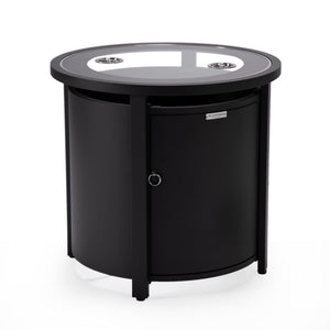 Leisuremod Walbrooke Black Patio Round Tank Holder