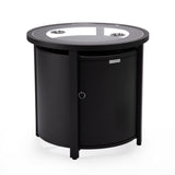 Leisuremod Walbrooke Black Patio Round Tank Holder