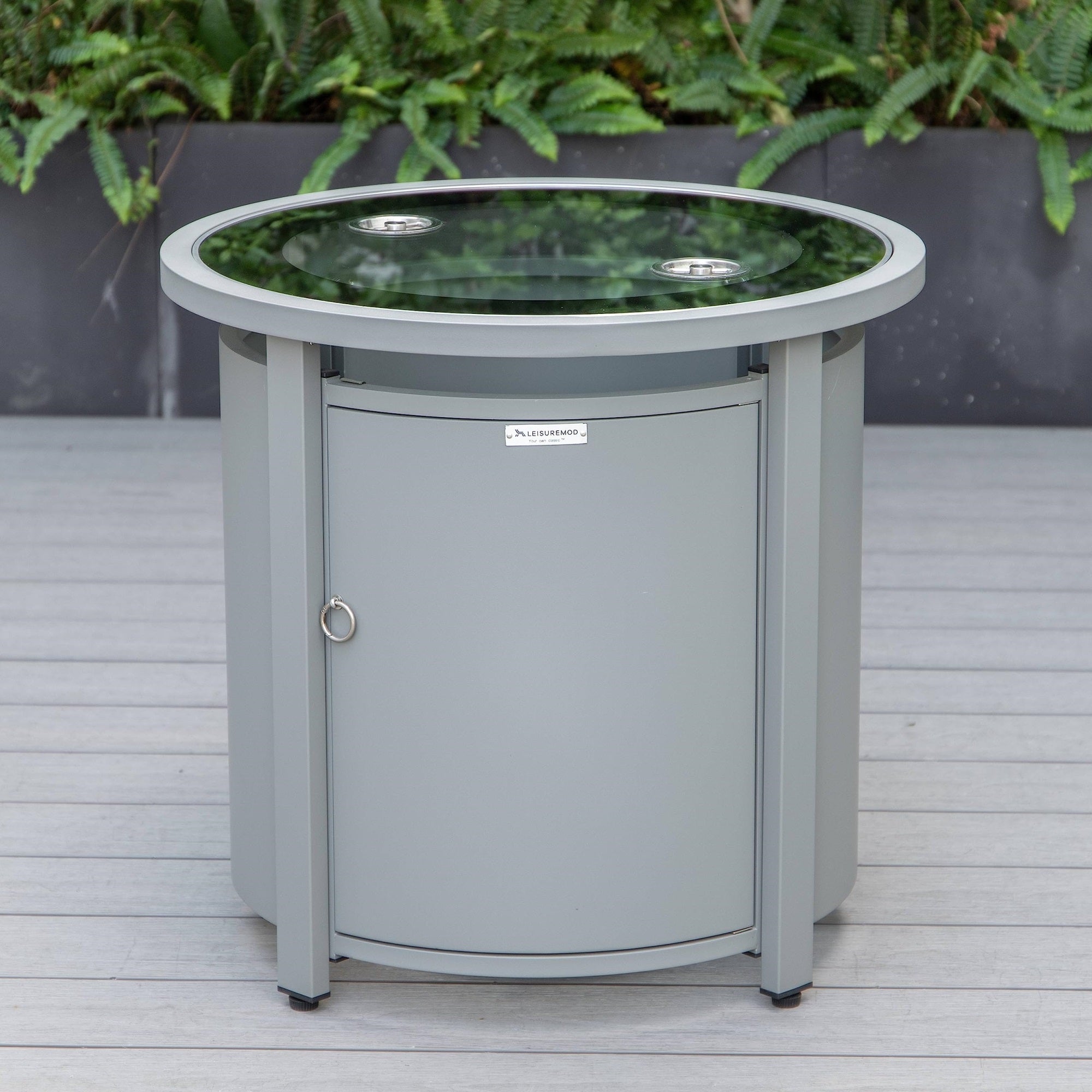 Leisuremod Walbrooke Grey Patio Round Tank Holder