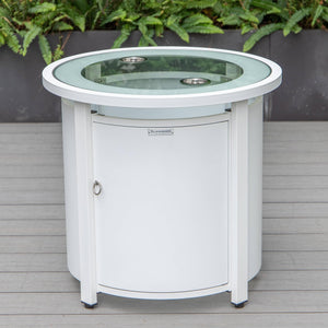 Leisuremod Walbrooke White Patio Round Tank Holder