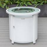 Leisuremod Walbrooke White Patio Round Tank Holder