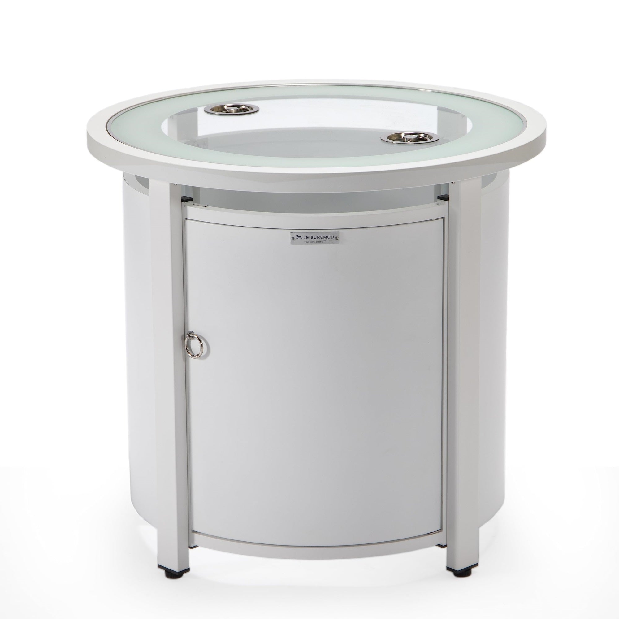Leisuremod Walbrooke White Patio Round Tank Holder